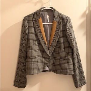 Tweed plaid blazer